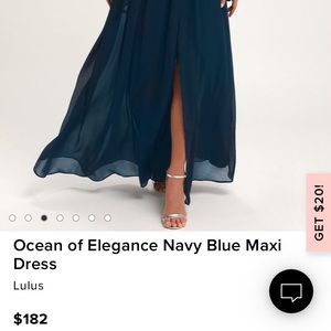 Lulu’s navy maxi dress